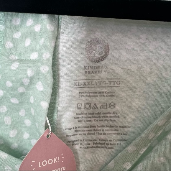 Kindred Bravely Mint Green Polka Dot Labor & Delivery Gown - Picture 5 of 6
